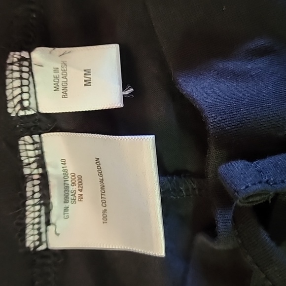 Womens Black Athletic Cotton Summer Knit Shorts Sleep Wear Medium - Picture 6 of 6